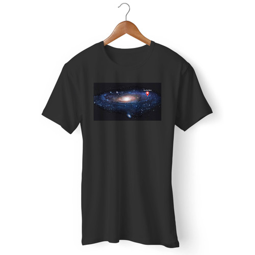 You Are Here Galaxy Retro Solar System Men T Shirt