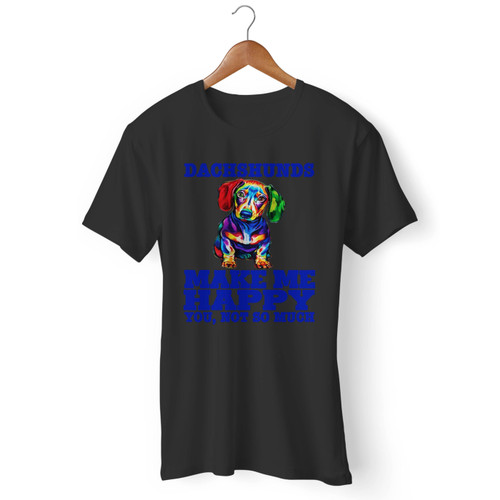 Dachshund Make Me Happy Men T Shirt