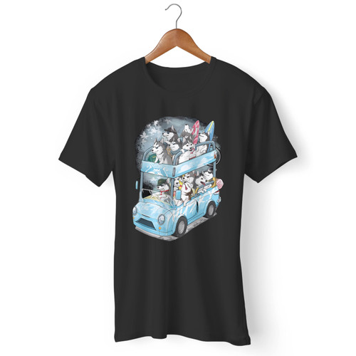 Husky Family Men T Shirt