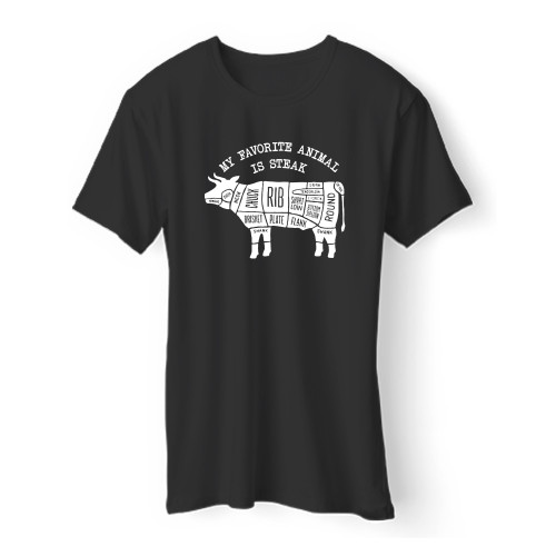 My Favorite Animal Is Steak Cow Men T Shirt