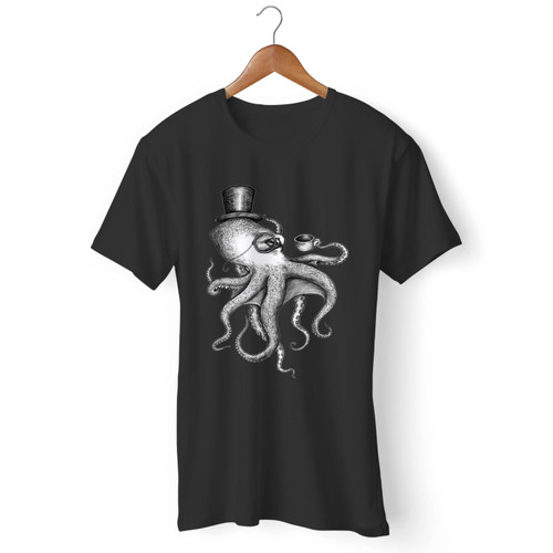 Octopus Drink Coffee Drawing Men T Shirt