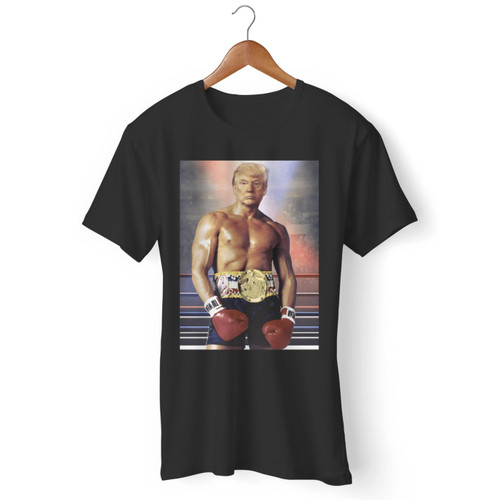 President Donald Trump Tweets A Picture Of Himself As Rocky Men T Shirt