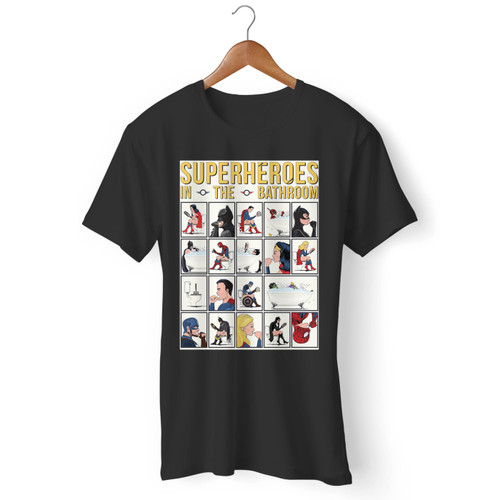 Superheroes In The Bathroom Men T Shirt