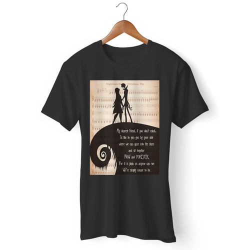 The Nightmare Before Christmas Jack And Sally Quote Men T Shirt