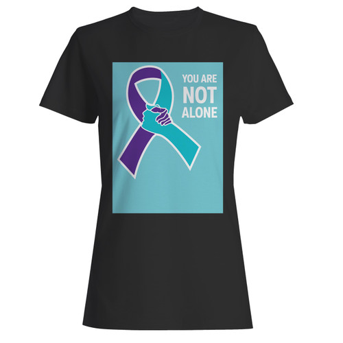 These are you are not alone women t shirt that are cute tied to the side or paired with a cardigan or jacket for a more styled look. So comfy and classic, they are sure to make your vacation extra magical.