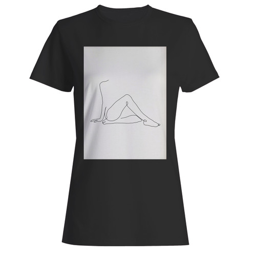 These are legs line drawing art women t shirt that are cute tied to the side or paired with a cardigan or jacket for a more styled look. So comfy and classic, they are sure to make your vacation extra magical.