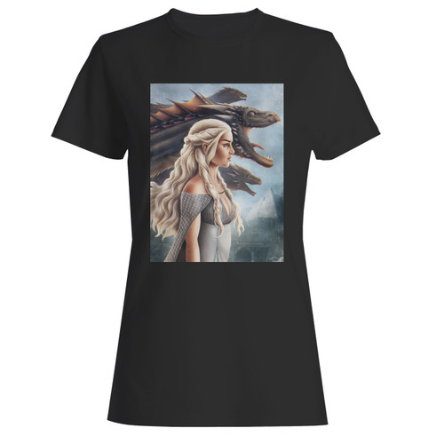 These are mother of dragons painting art women t shirt that are cute tied to the side or paired with a cardigan or jacket for a more styled look. So comfy and classic, they are sure to make your vacation extra magical.