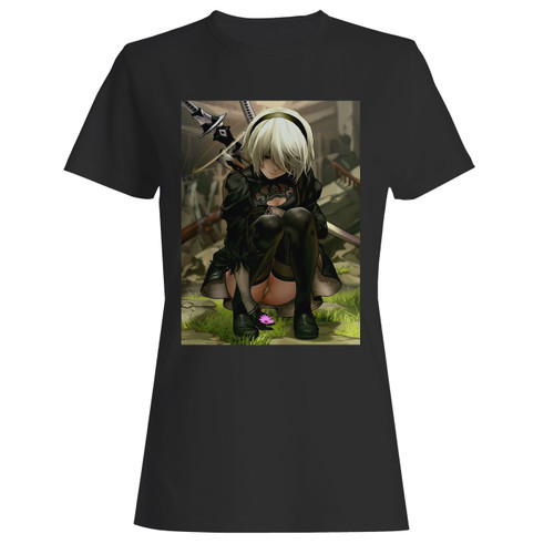 These are nier automata 2b put the flower women t shirt that are cute tied to the side or paired with a cardigan or jacket for a more styled look. So comfy and classic, they are sure to make your vacation extra magical.