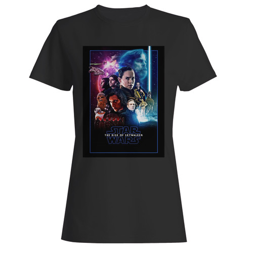 These are star wars the rise of skywalker cover inspired women t shirt that are cute tied to the side or paired with a cardigan or jacket for a more styled look. So comfy and classic, they are sure to make your vacation extra magical.