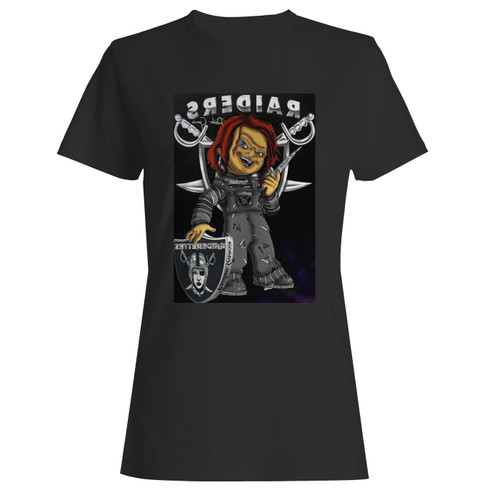 These are raiders chucky women t shirt that are cute tied to the side or paired with a cardigan or jacket for a more styled look. So comfy and classic, they are sure to make your vacation extra magical.