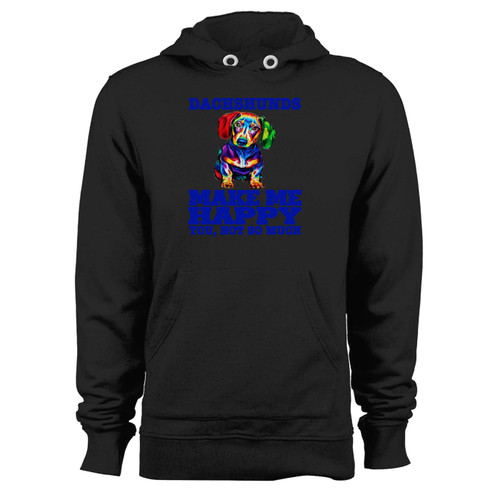 Was created with comfort in mind, this dachshund make me happy hoodie lighter weight is perfect for any activity. Teams and groups love this hoodie for its affordable price and variety of colors.