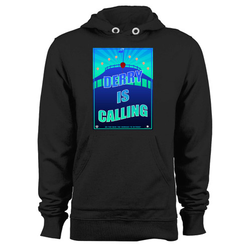 Was created with comfort in mind, this it chapter two derry is calling 1 hoodie lighter weight is perfect for any activity. Teams and groups love this hoodie for its affordable price and variety of colors.