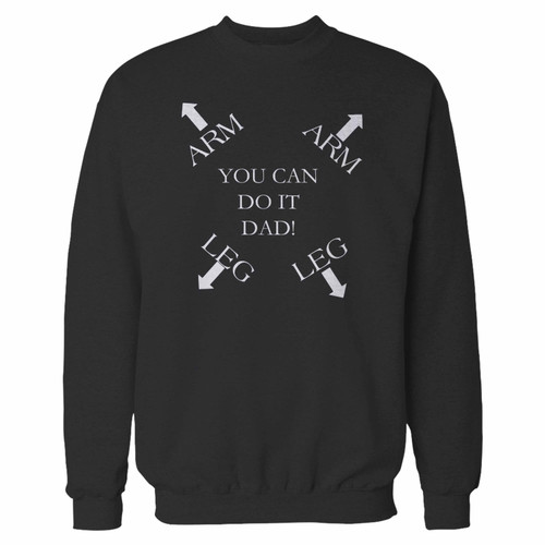 Your you can do it dad crewneck sweatshirt just got an update. This super comfortable and lighter weight crewneck will become your favorite go-to sweatshirt. The cozy spandex cuffs and waistband make this pill-resistant sweatshirt a fan favorite.And your group will look and feel their best in this premium ringspun cotton crew.