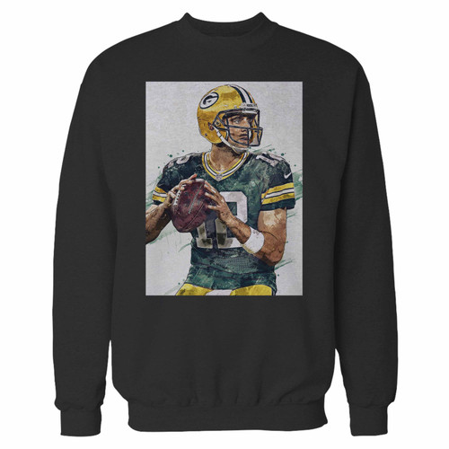 Your aaron rodgers green bay packers crewneck sweatshirt just got an update. This super comfortable and lighter weight crewneck will become your favorite go-to sweatshirt. The cozy spandex cuffs and waistband make this pill-resistant sweatshirt a fan favorite.And your group will look and feel their best in this premium ringspun cotton crew.