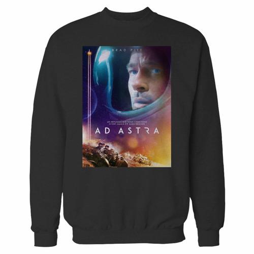 Your ad astra brad pitt crewneck sweatshirt just got an update. This super comfortable and lighter weight crewneck will become your favorite go-to sweatshirt. The cozy spandex cuffs and waistband make this pill-resistant sweatshirt a fan favorite.And your group will look and feel their best in this premium ringspun cotton crew.