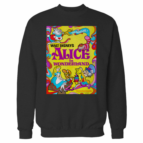Your alice in wonderland classic movie crewneck sweatshirt just got an update. This super comfortable and lighter weight crewneck will become your favorite go-to sweatshirt. The cozy spandex cuffs and waistband make this pill-resistant sweatshirt a fan favorite.And your group will look and feel their best in this premium ringspun cotton crew.
