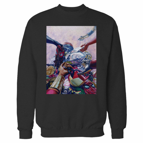 Your all armor avengers endgame crewneck sweatshirt just got an update. This super comfortable and lighter weight crewneck will become your favorite go-to sweatshirt. The cozy spandex cuffs and waistband make this pill-resistant sweatshirt a fan favorite.And your group will look and feel their best in this premium ringspun cotton crew.