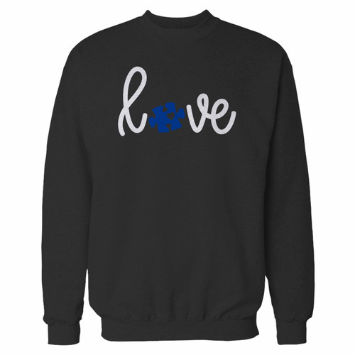 Your autism awareness love puzzle piece crewneck sweatshirt just got an update. This super comfortable and lighter weight crewneck will become your favorite go-to sweatshirt. The cozy spandex cuffs and waistband make this pill-resistant sweatshirt a fan favorite.And your group will look and feel their best in this premium ringspun cotton crew.