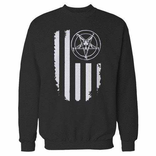 Your baphomet nation crewneck sweatshirt just got an update. This super comfortable and lighter weight crewneck will become your favorite go-to sweatshirt. The cozy spandex cuffs and waistband make this pill-resistant sweatshirt a fan favorite.And your group will look and feel their best in this premium ringspun cotton crew.