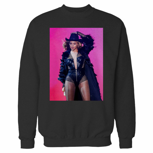 Your beyonce black cowboy houston crewneck sweatshirt just got an update. This super comfortable and lighter weight crewneck will become your favorite go-to sweatshirt. The cozy spandex cuffs and waistband make this pill-resistant sweatshirt a fan favorite.And your group will look and feel their best in this premium ringspun cotton crew.