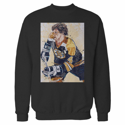 Your bobby orr boston bruins crewneck sweatshirt just got an update. This super comfortable and lighter weight crewneck will become your favorite go-to sweatshirt. The cozy spandex cuffs and waistband make this pill-resistant sweatshirt a fan favorite.And your group will look and feel their best in this premium ringspun cotton crew. Your bobby orr boston bruins crewneck sweatshirt just got an update. This super comfortable and lighter weight crewneck will become your favorite go-to sweatshirt. The cozy spandex cuffs and waistband make this pill-resistant sweatshirt a fan favorite.And your group will look and feel their best in this premium ringspun cotton crew.