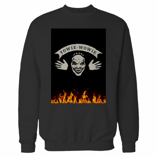 Your bray wyatt yowie wowie logo crewneck sweatshirt just got an update. This super comfortable and lighter weight crewneck will become your favorite go-to sweatshirt. The cozy spandex cuffs and waistband make this pill-resistant sweatshirt a fan favorite.And your group will look and feel their best in this premium ringspun cotton crew.