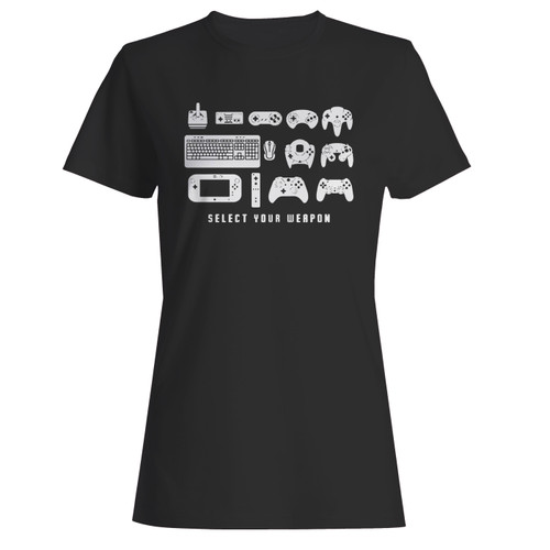 These are select your weapon retro gaming women t shirt that are cute tied to the side or paired with a cardigan or jacket for a more styled look. So comfy and classic, they are sure to make your vacation extra magical.