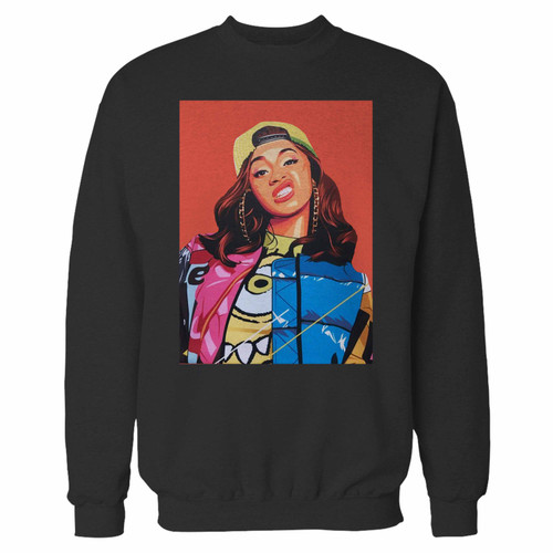 Your cardi b hip hop rap star music crewneck sweatshirt just got an update. This super comfortable and lighter weight crewneck will become your favorite go-to sweatshirt. The cozy spandex cuffs and waistband make this pill-resistant sweatshirt a fan favorite.And your group will look and feel their best in this premium ringspun cotton crew.