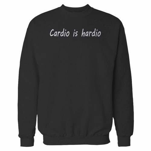 Your cardio is hardio crewneck sweatshirt just got an update. This super comfortable and lighter weight crewneck will become your favorite go-to sweatshirt. The cozy spandex cuffs and waistband make this pill-resistant sweatshirt a fan favorite.And your group will look and feel their best in this premium ringspun cotton crew.