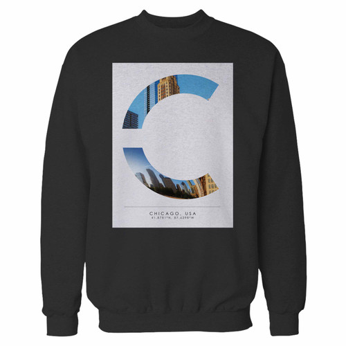 Your chicago coordinates crewneck sweatshirt just got an update. This super comfortable and lighter weight crewneck will become your favorite go-to sweatshirt. The cozy spandex cuffs and waistband make this pill-resistant sweatshirt a fan favorite.And your group will look and feel their best in this premium ringspun cotton crew.