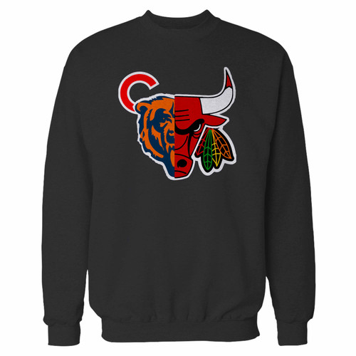 Your chicago sports team mash up logo crewneck sweatshirt just got an update. This super comfortable and lighter weight crewneck will become your favorite go-to sweatshirt. The cozy spandex cuffs and waistband make this pill-resistant sweatshirt a fan favorite.And your group will look and feel their best in this premium ringspun cotton crew. Your chicago sports team mash up logo crewneck sweatshirt just got an update. This super comfortable and lighter weight crewneck will become your favorite go-to sweatshirt. The cozy spandex cuffs and waistband make this pill-resistant sweatshirt a fan favorite.And your group will look and feel their best in this premium ringspun cotton crew.