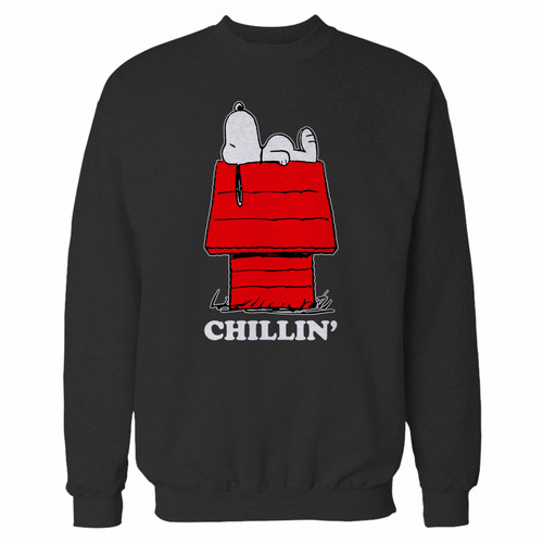 Your chillin charlie brown peanuts snoopy crewneck sweatshirt just got an update. This super comfortable and lighter weight crewneck will become your favorite go-to sweatshirt. The cozy spandex cuffs and waistband make this pill-resistant sweatshirt a fan favorite.And your group will look and feel their best in this premium ringspun cotton crew.