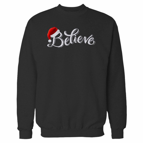 Your christmas santa believer crewneck sweatshirt just got an update. This super comfortable and lighter weight crewneck will become your favorite go-to sweatshirt. The cozy spandex cuffs and waistband make this pill-resistant sweatshirt a fan favorite.And your group will look and feel their best in this premium ringspun cotton crew.