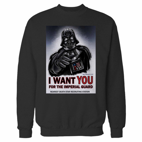 Your darth vader uncle sam crewneck sweatshirt just got an update. This super comfortable and lighter weight crewneck will become your favorite go-to sweatshirt. The cozy spandex cuffs and waistband make this pill-resistant sweatshirt a fan favorite.And your group will look and feel their best in this premium ringspun cotton crew.