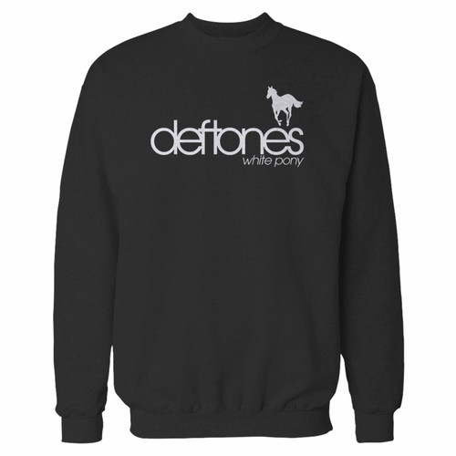 Your deftones white pony crewneck sweatshirt just got an update. This super comfortable and lighter weight crewneck will become your favorite go-to sweatshirt. The cozy spandex cuffs and waistband make this pill-resistant sweatshirt a fan favorite.And your group will look and feel their best in this premium ringspun cotton crew.