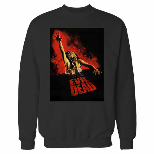 Your evil dead movie crewneck sweatshirt just got an update. This super comfortable and lighter weight crewneck will become your favorite go-to sweatshirt. The cozy spandex cuffs and waistband make this pill-resistant sweatshirt a fan favorite.And your group will look and feel their best in this premium ringspun cotton crew.