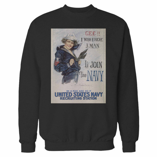 Your gee i wish i were a man wwii propaganda crewneck sweatshirt just got an update. This super comfortable and lighter weight crewneck will become your favorite go-to sweatshirt. The cozy spandex cuffs and waistband make this pill-resistant sweatshirt a fan favorite.And your group will look and feel their best in this premium ringspun cotton crew.