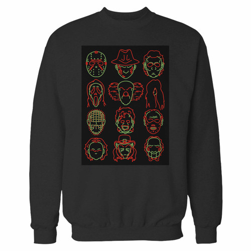 Your horror head mask crewneck sweatshirt just got an update. This super comfortable and lighter weight crewneck will become your favorite go-to sweatshirt. The cozy spandex cuffs and waistband make this pill-resistant sweatshirt a fan favorite.And your group will look and feel their best in this premium ringspun cotton crew.