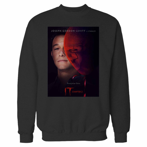Your it chapter 2 joseph gordon-levitt crewneck sweatshirt just got an update. This super comfortable and lighter weight crewneck will become your favorite go-to sweatshirt. The cozy spandex cuffs and waistband make this pill-resistant sweatshirt a fan favorite.And your group will look and feel their best in this premium ringspun cotton crew.