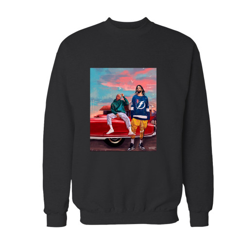 Your j cole and kendrick lamar crewneck sweatshirt just got an update. This super comfortable and lighter weight crewneck will become your favorite go-to sweatshirt. The cozy spandex cuffs and waistband make this pill-resistant sweatshirt a fan favorite.And your group will look and feel their best in this premium ringspun cotton crew.