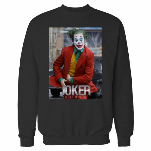Your joker movie funny action crewneck sweatshirt just got an update. This super comfortable and lighter weight crewneck will become your favorite go-to sweatshirt. The cozy spandex cuffs and waistband make this pill-resistant sweatshirt a fan favorite.And your group will look and feel their best in this premium ringspun cotton crew.