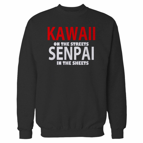 Your kawaii on the streets senpai in the sheets crewneck sweatshirt just got an update. This super comfortable and lighter weight crewneck will become your favorite go-to sweatshirt. The cozy spandex cuffs and waistband make this pill-resistant sweatshirt a fan favorite.And your group will look and feel their best in this premium ringspun cotton crew.