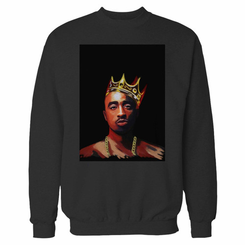 Your king tupac 2pac hip hop crewneck sweatshirt just got an update. This super comfortable and lighter weight crewneck will become your favorite go-to sweatshirt. The cozy spandex cuffs and waistband make this pill-resistant sweatshirt a fan favorite.And your group will look and feel their best in this premium ringspun cotton crew.