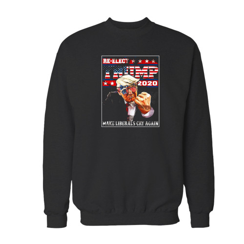 Your liberals cry maga trump crewneck sweatshirt just got an update. This super comfortable and lighter weight crewneck will become your favorite go-to sweatshirt. The cozy spandex cuffs and waistband make this pill-resistant sweatshirt a fan favorite.And your group will look and feel their best in this premium ringspun cotton crew.