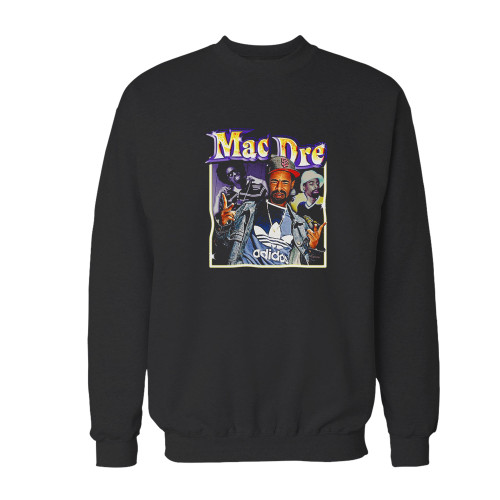 Your mac dre poster crewneck sweatshirt just got an update. This super comfortable and lighter weight crewneck will become your favorite go-to sweatshirt. The cozy spandex cuffs and waistband make this pill-resistant sweatshirt a fan favorite.And your group will look and feel their best in this premium ringspun cotton crew.