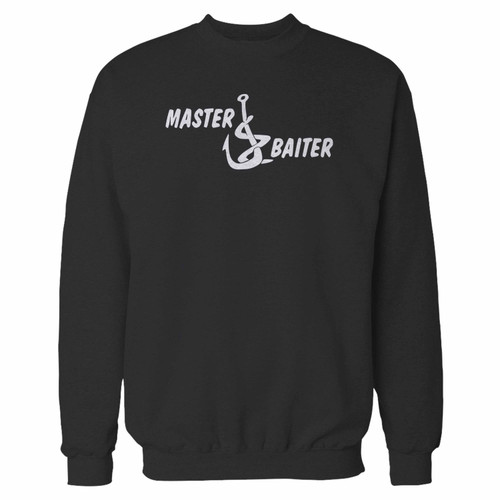 Your master baiter fishing hunting dirty joke crewneck sweatshirt just got an update. This super comfortable and lighter weight crewneck will become your favorite go-to sweatshirt. The cozy spandex cuffs and waistband make this pill-resistant sweatshirt a fan favorite.And your group will look and feel their best in this premium ringspun cotton crew.