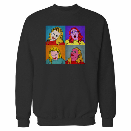 Your miranda sings warhol crewneck sweatshirt just got an update. This super comfortable and lighter weight crewneck will become your favorite go-to sweatshirt. The cozy spandex cuffs and waistband make this pill-resistant sweatshirt a fan favorite.And your group will look and feel their best in this premium ringspun cotton crew.