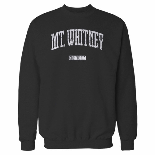 Your mt. whitney california crewneck sweatshirt just got an update. This super comfortable and lighter weight crewneck will become your favorite go-to sweatshirt. The cozy spandex cuffs and waistband make this pill-resistant sweatshirt a fan favorite.And your group will look and feel their best in this premium ringspun cotton crew.