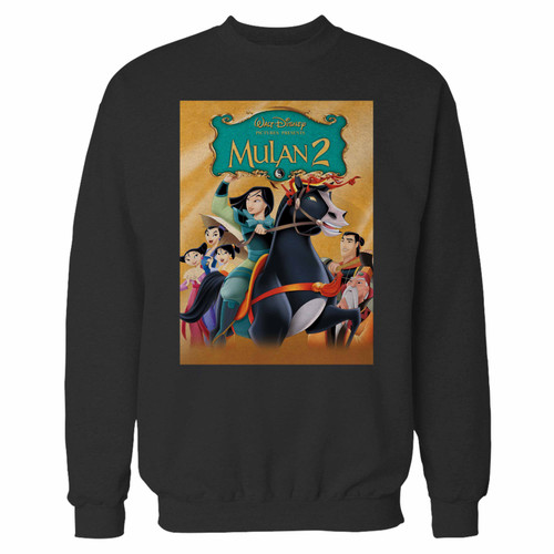 Your mulan ii movie crewneck sweatshirt just got an update. This super comfortable and lighter weight crewneck will become your favorite go-to sweatshirt. The cozy spandex cuffs and waistband make this pill-resistant sweatshirt a fan favorite.And your group will look and feel their best in this premium ringspun cotton crew.