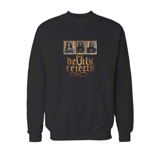 Your new the devil's reject captain spaulding rob zombie crewneck sweatshirt just got an update. This super comfortable and lighter weight crewneck will become your favorite go-to sweatshirt. The cozy spandex cuffs and waistband make this pill-resistant sweatshirt a fan favorite.And your group will look and feel their best in this premium ringspun cotton crew.